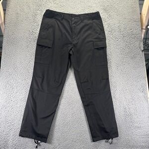 National Patrol Pant Men XL Black Cotton Cargo Straight Uniform Military Utility